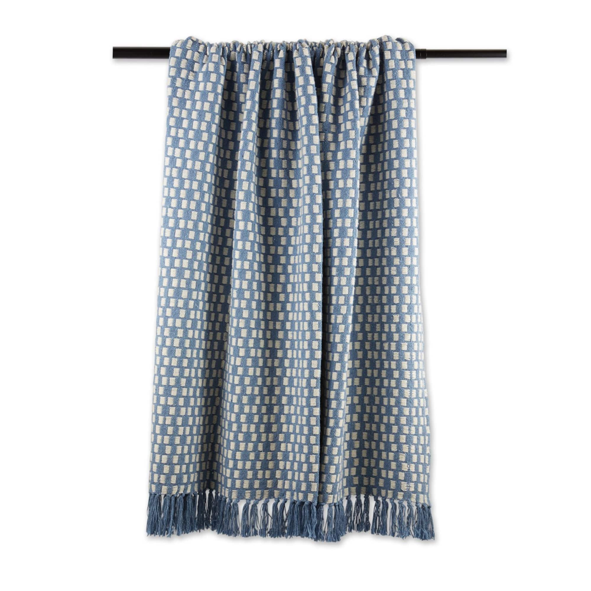 DII® Stonewash Blue Urban Check Throw